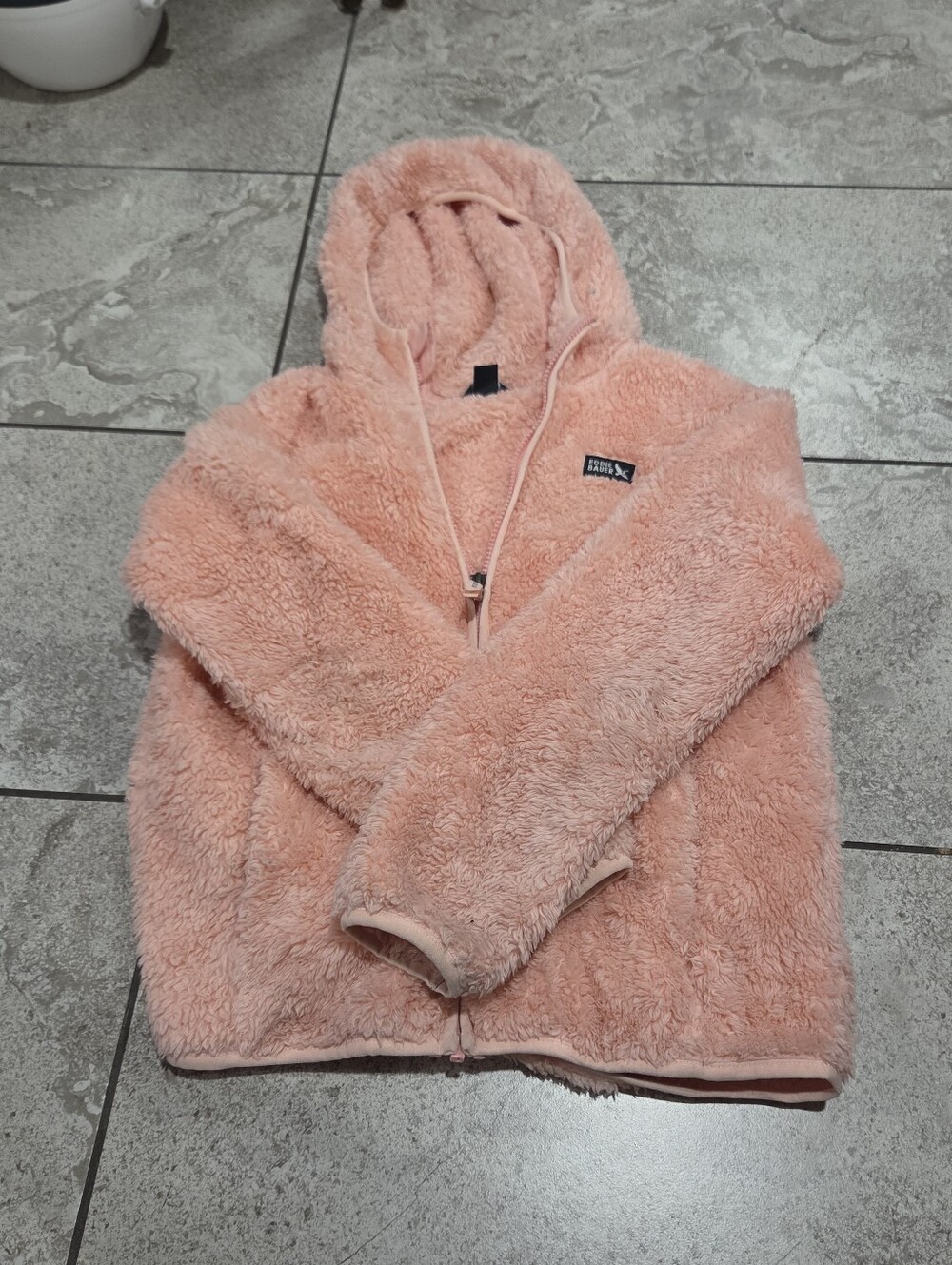 Eddie Bauer Peach Plush Zip Jacket